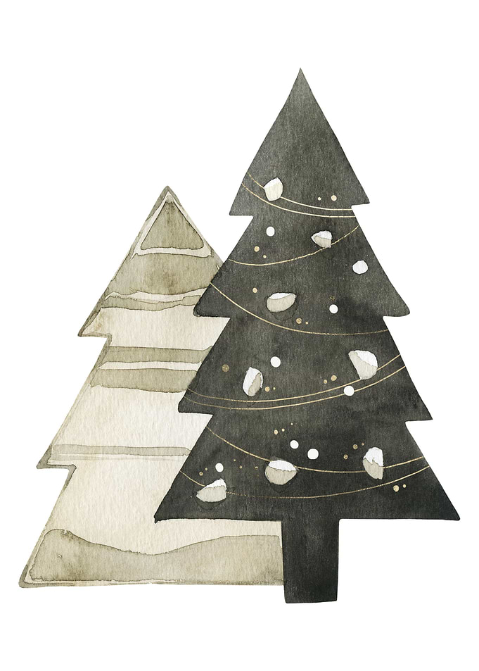 Christmas Trees Set
