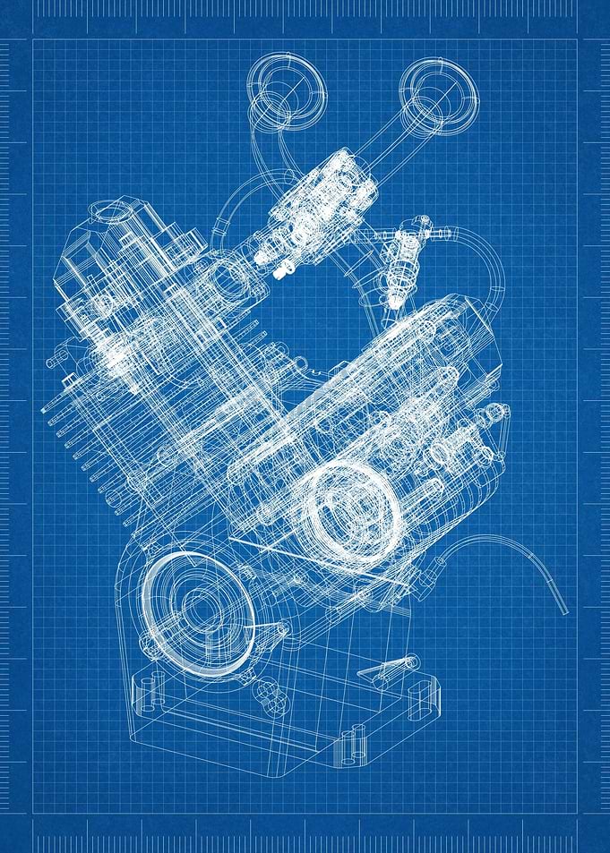 Car Engine blueprint