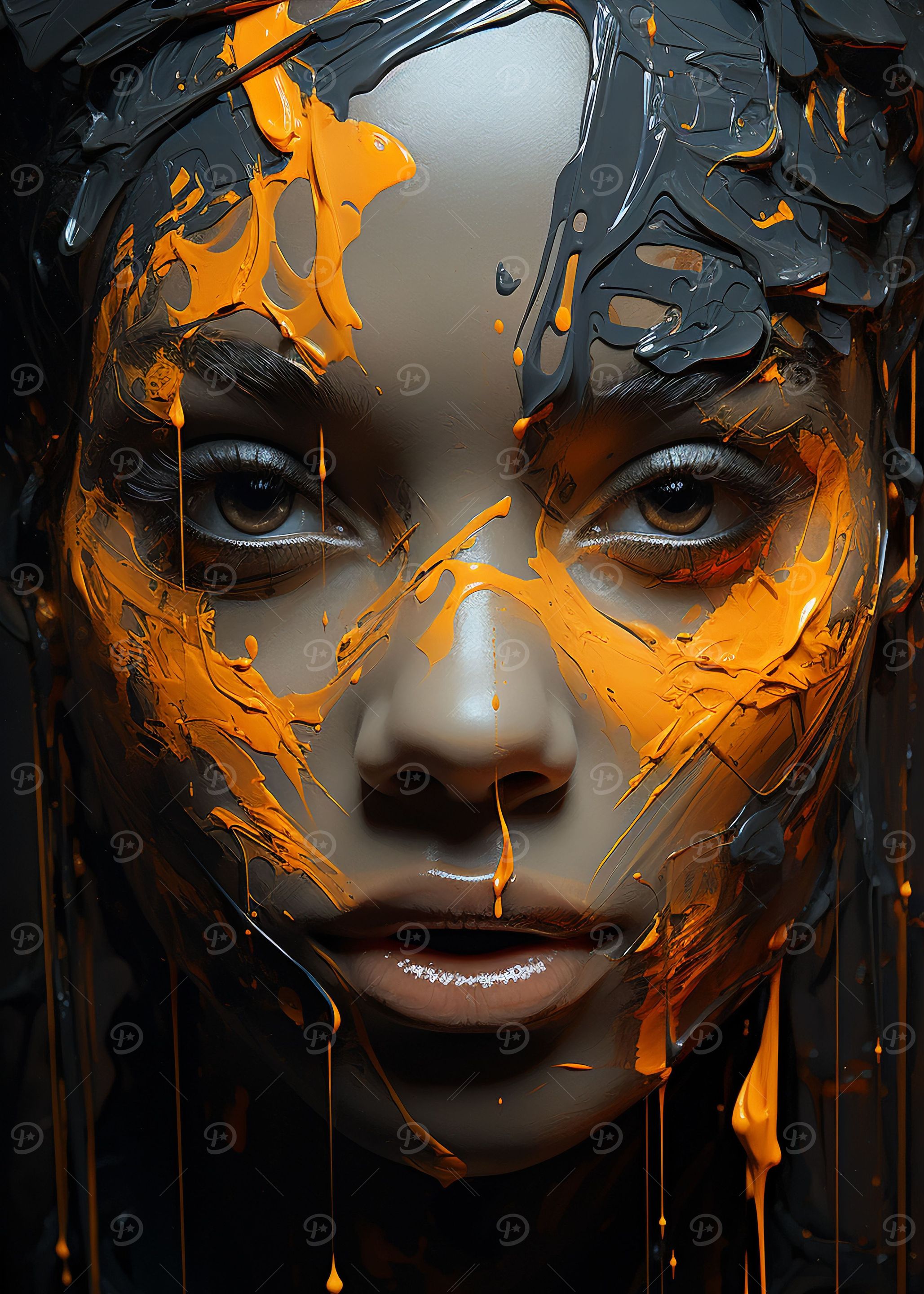 Painted Woman Face