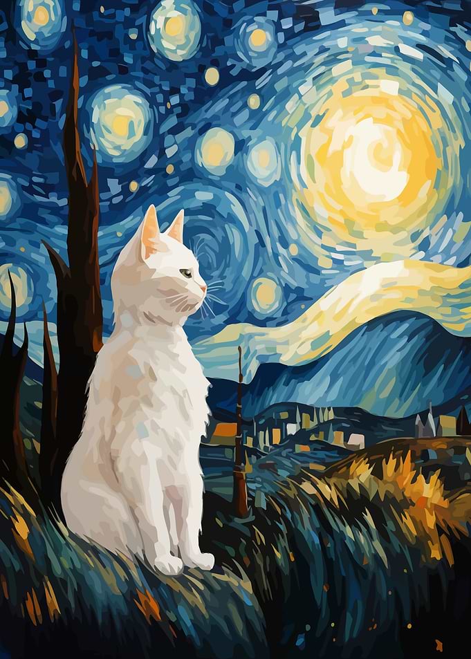 Starry Night Cat