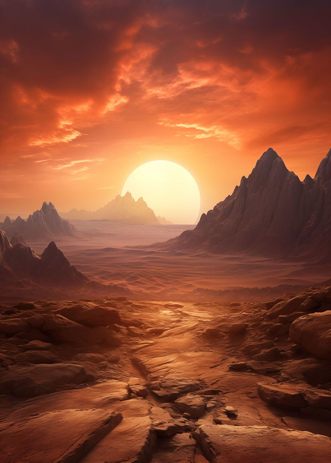 Mountain Dessert Sunset
