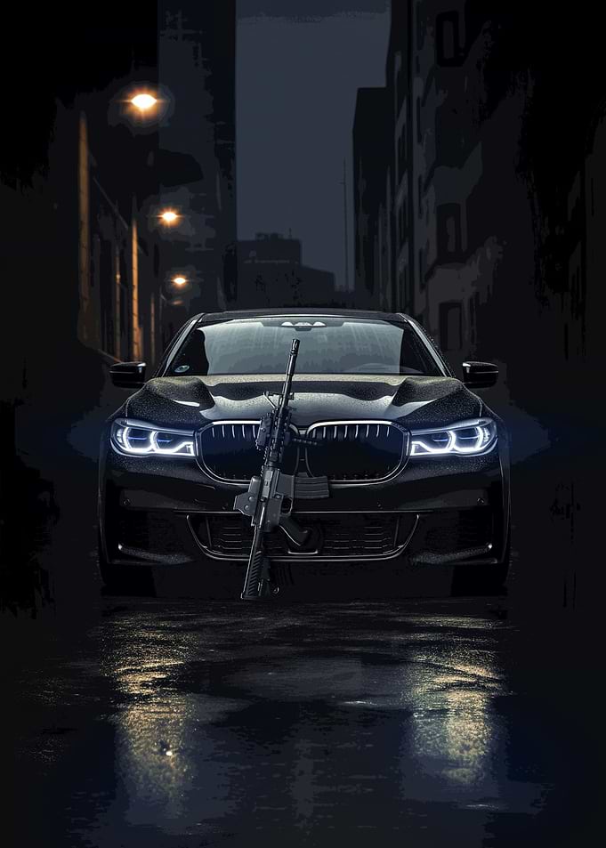 BMW 7 Car and Weapon