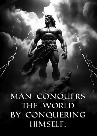 Conquer Yourself Greek God