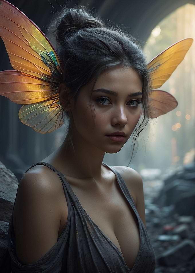 fairy girl and destruction