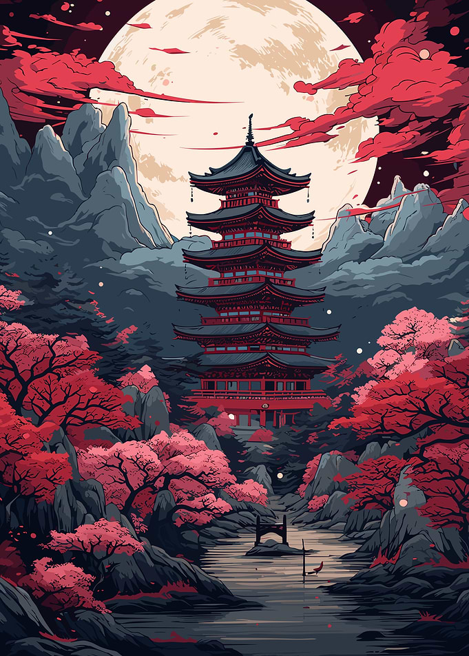 Japanese Citypop Pagoda