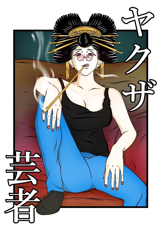 Geisha yakuza white
