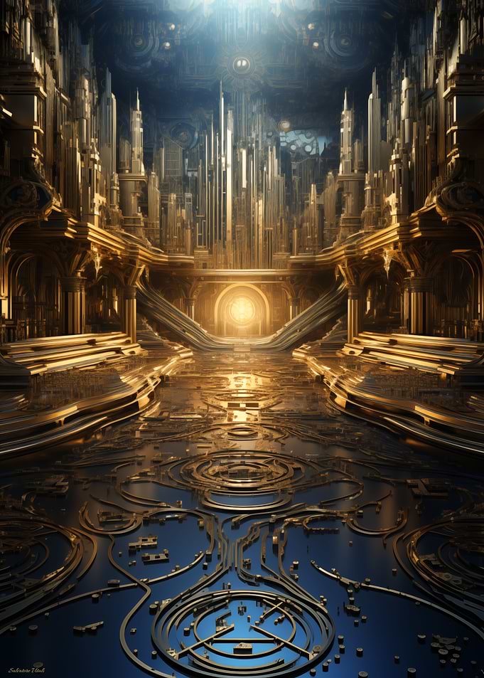 Golden Cyber Cathedral