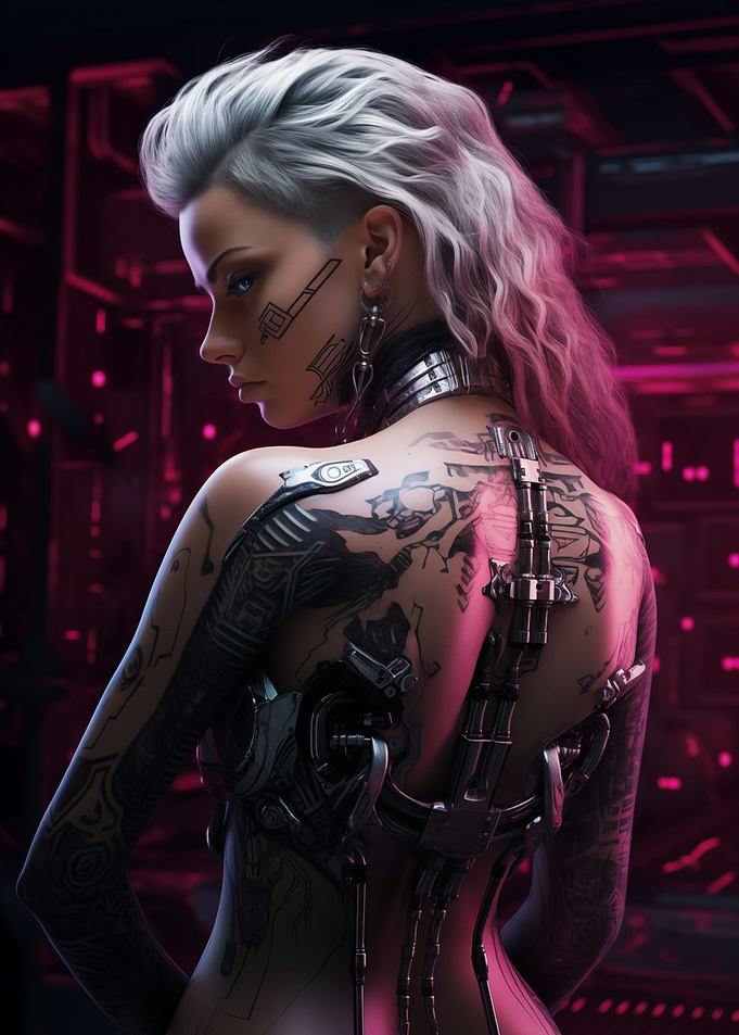 Magenta Cyber Girl