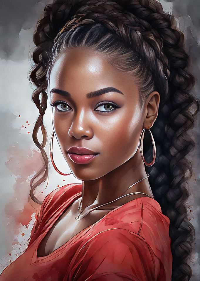 woman portrait drawing
