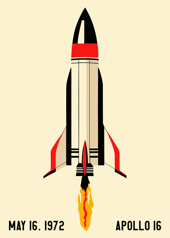 Apollo 16 Minimalist Print