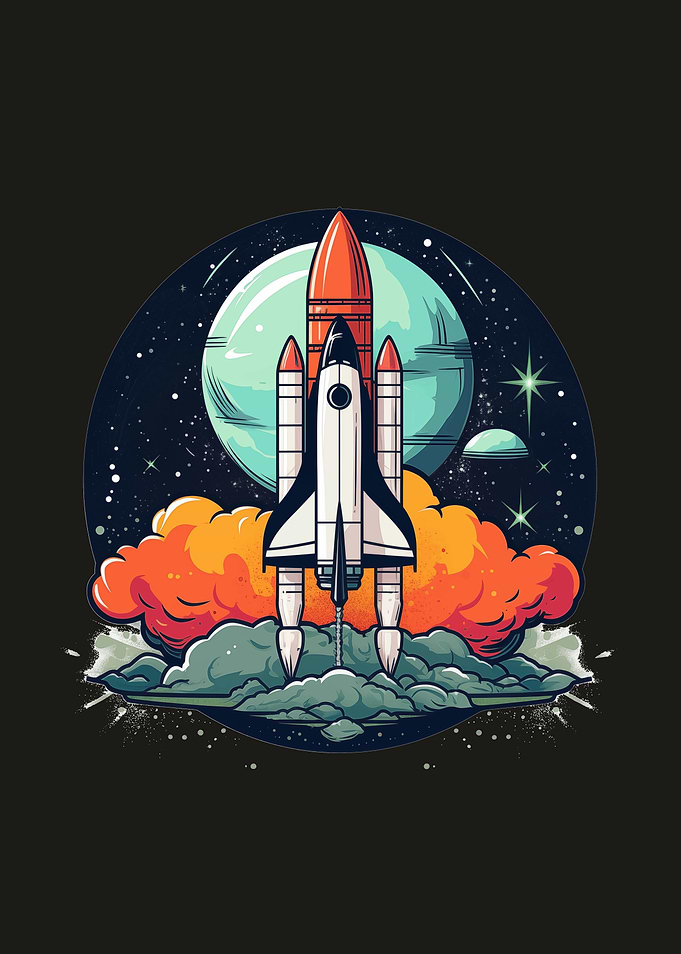 Rocketship illustration