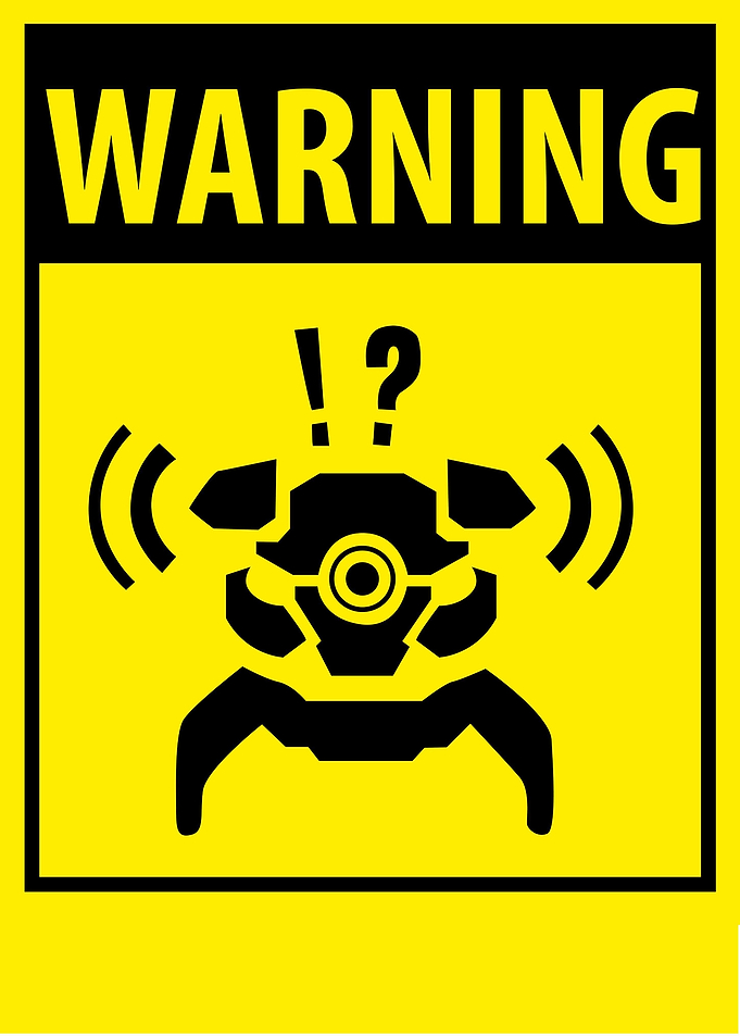 Alarm Bot Warning Sign