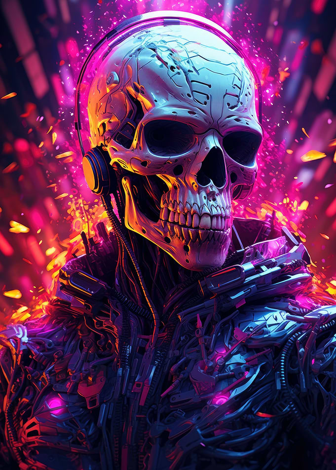Cyberpunk Skull