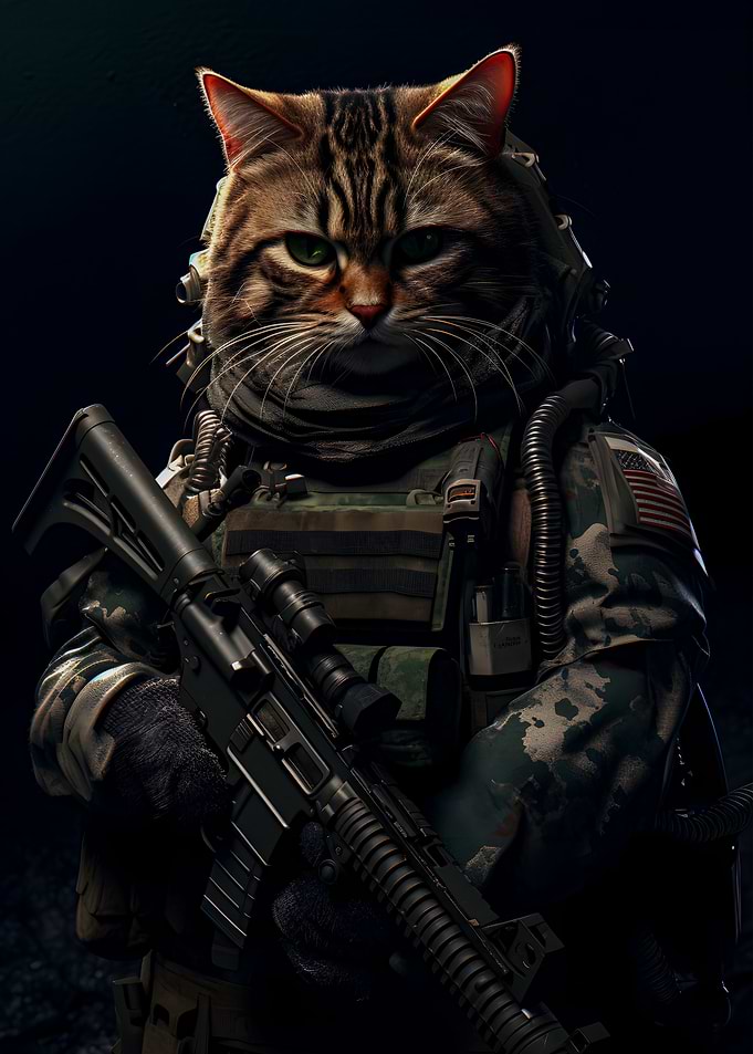 Animal Soldier Cat