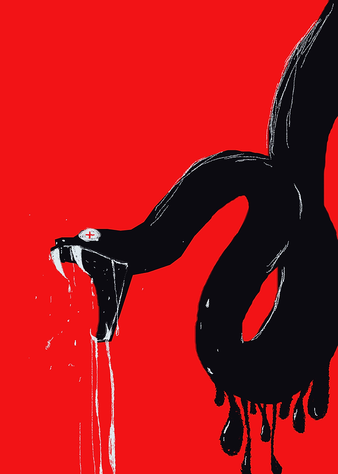 black evil snake