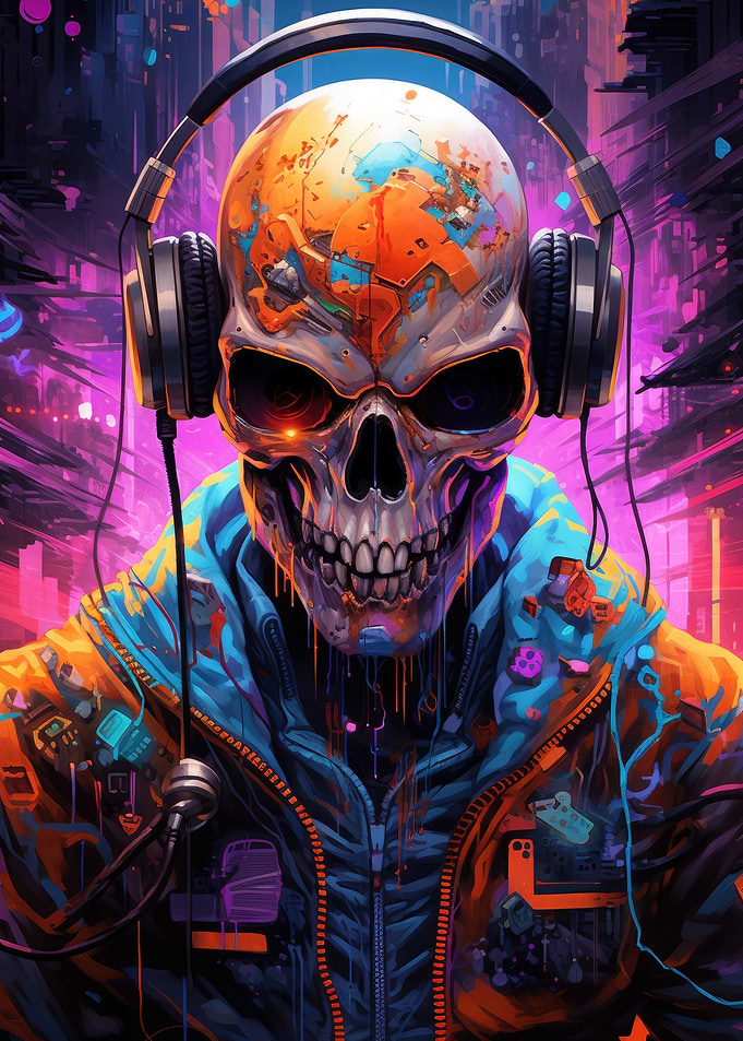 Cyberpunk Skull