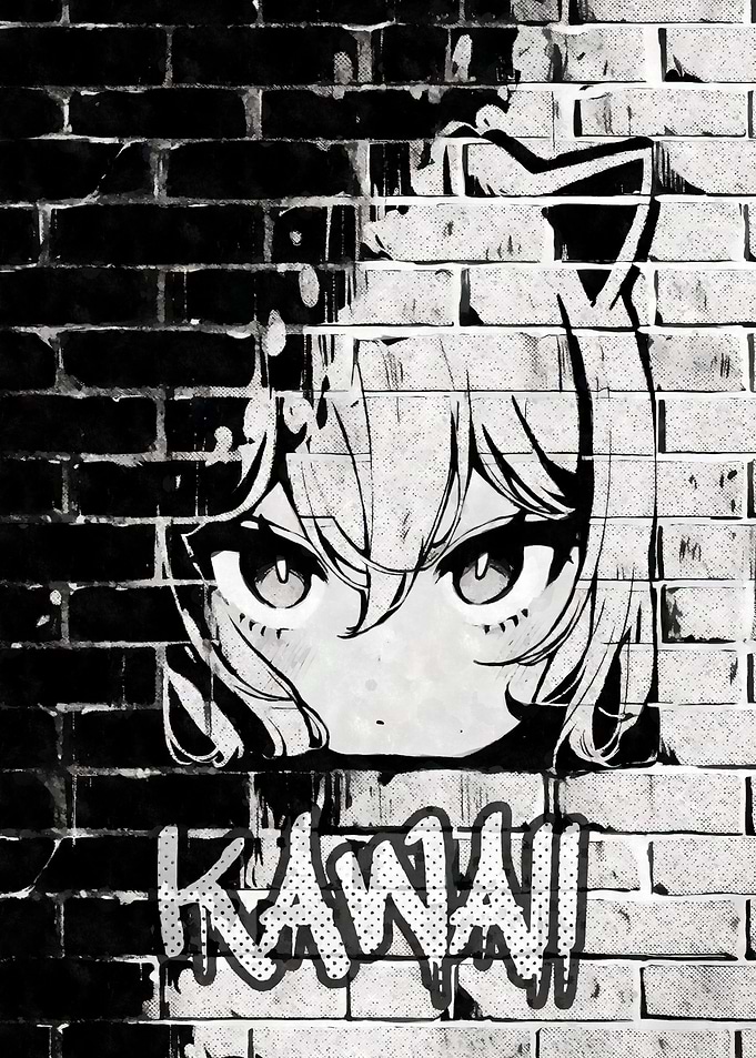 Kawaii Cat Girl Graffiti
