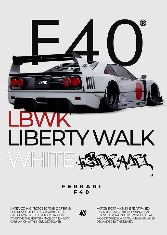 White Ferrari Minimalist