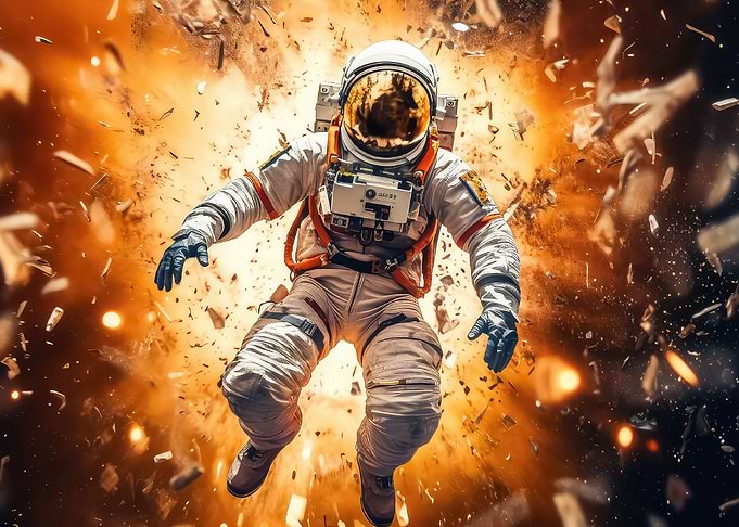 Astronaut in Outer Space