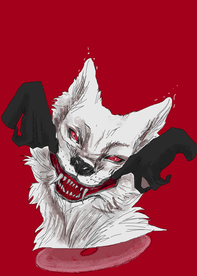 laughing evil eyes