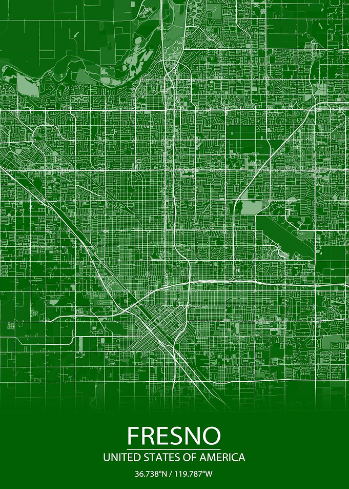 Fresno CA Green City Map