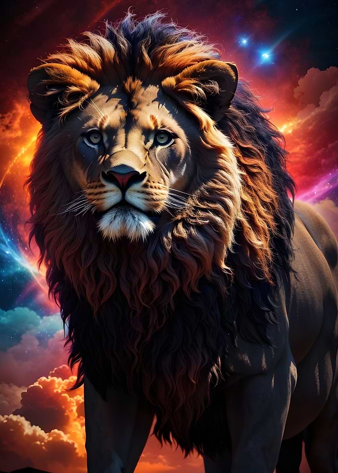 Lion galaxy fantasy