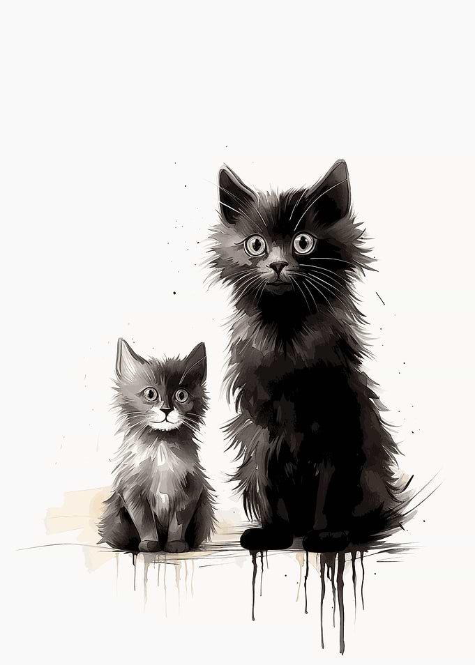 Wire Cat Duo Hang