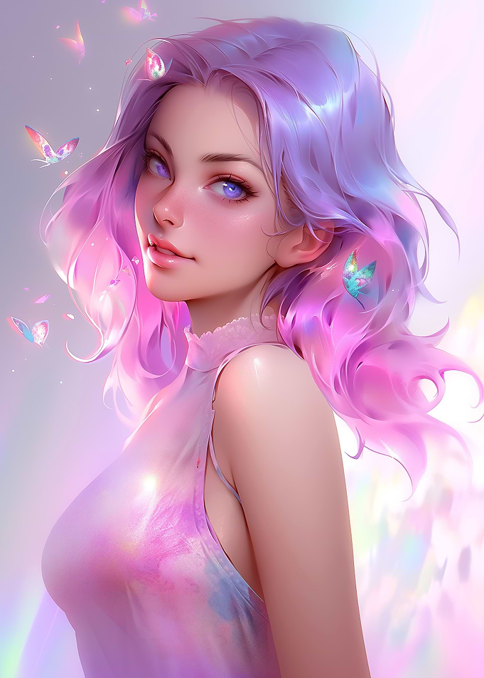Magical Pink Purple Girl