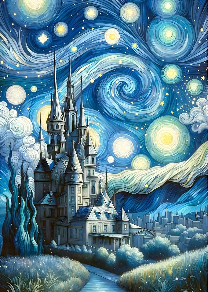 Starry Night Castle Van Go