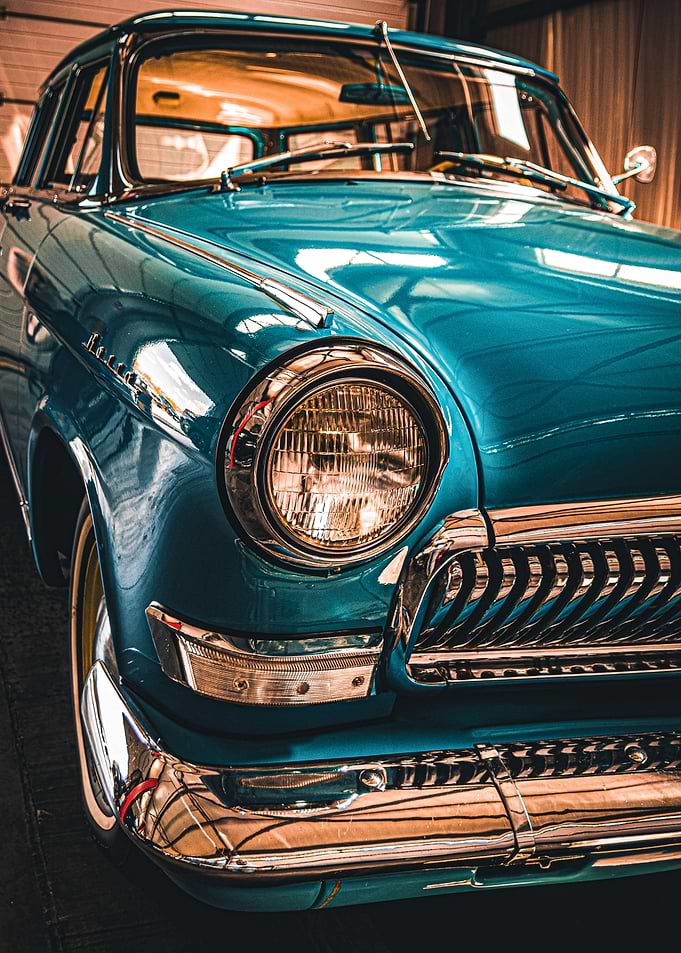 Blue Classic Car