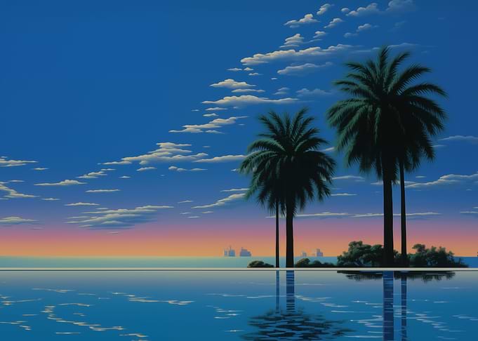 Palm Trees and the Horizon