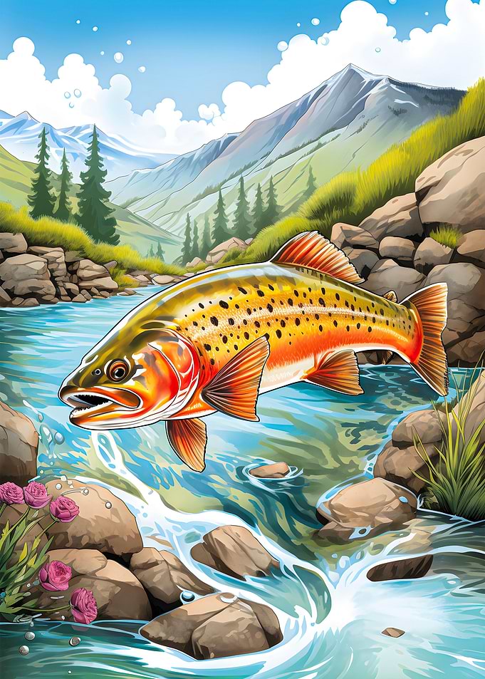 Trout Fish Fisherman Fishi