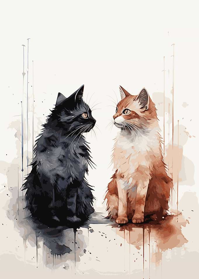 Wire Cat Duo Love
