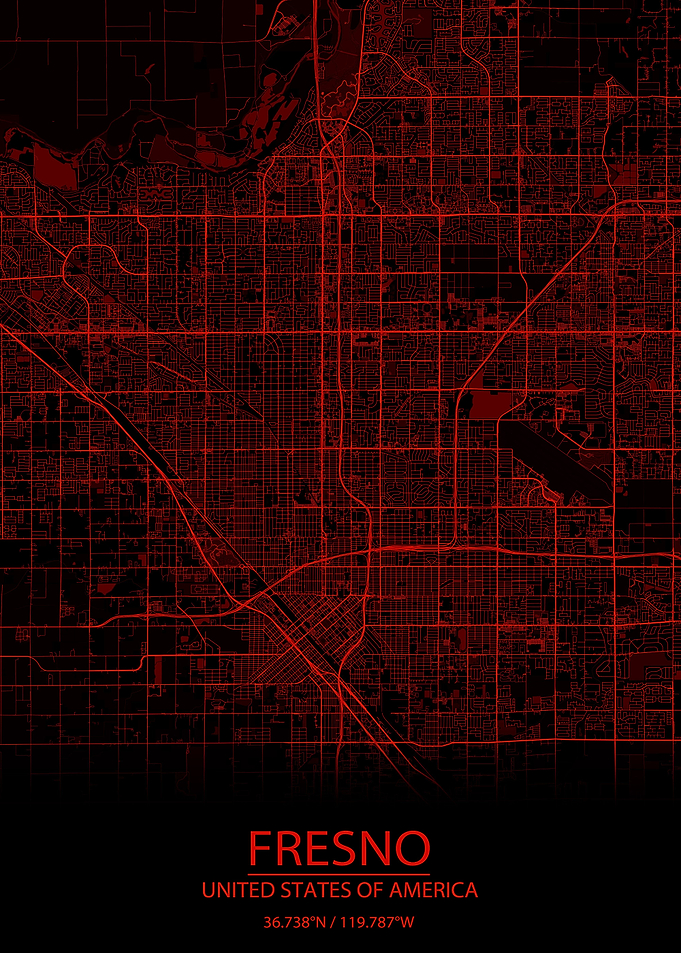 Fresno CA Purple City Map