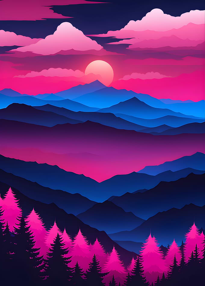 Neon Mountain Magic