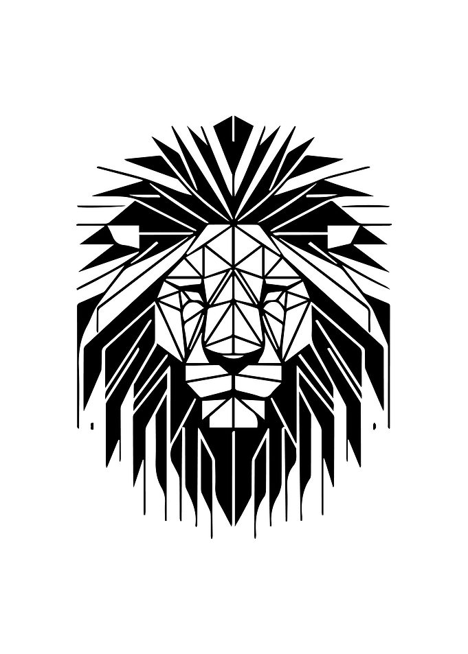 Lion Geometric Style