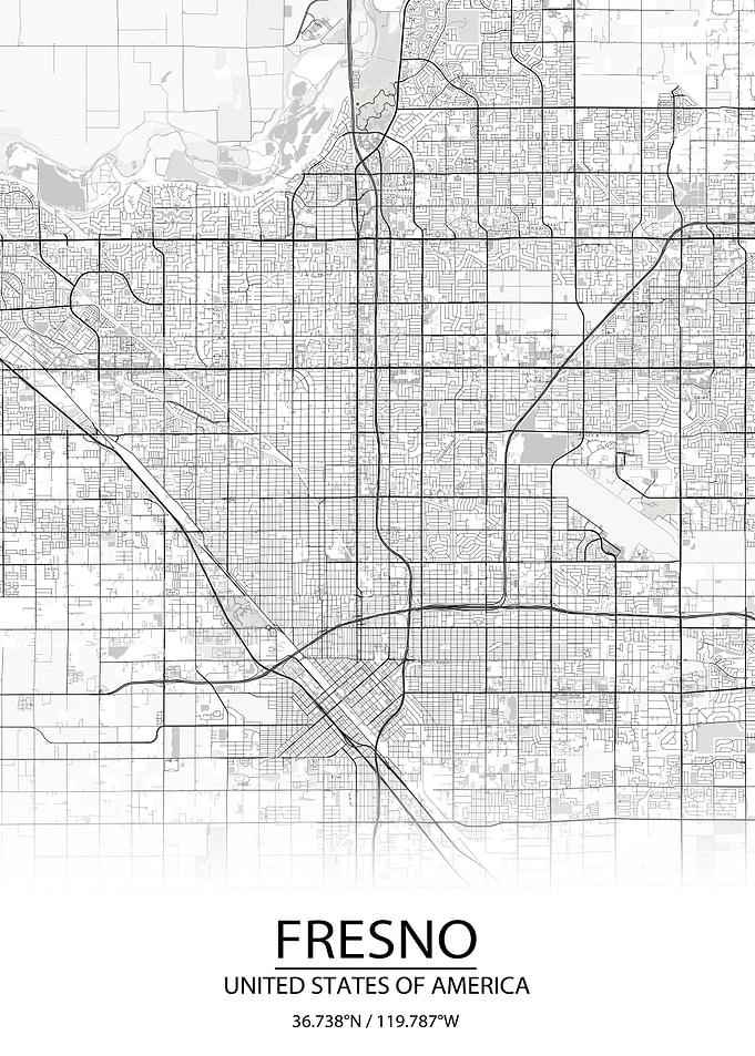 Fresno CA White City Map