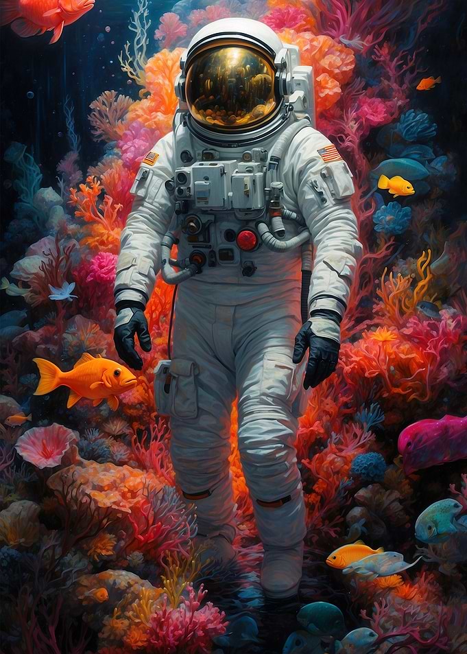 astronaut and deep sea