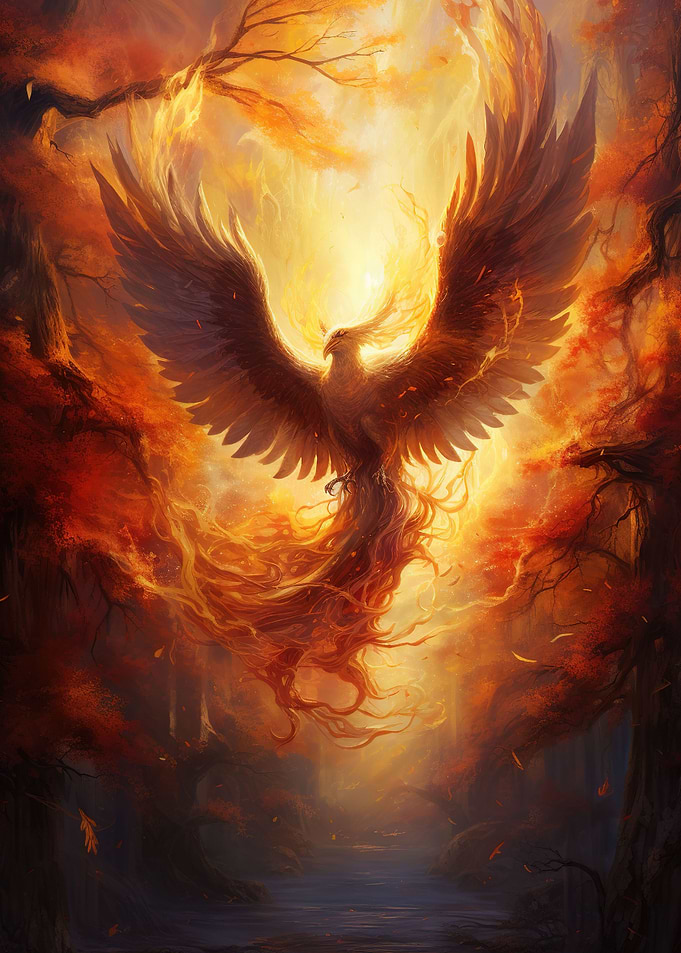 Mystical Phoenix Bird