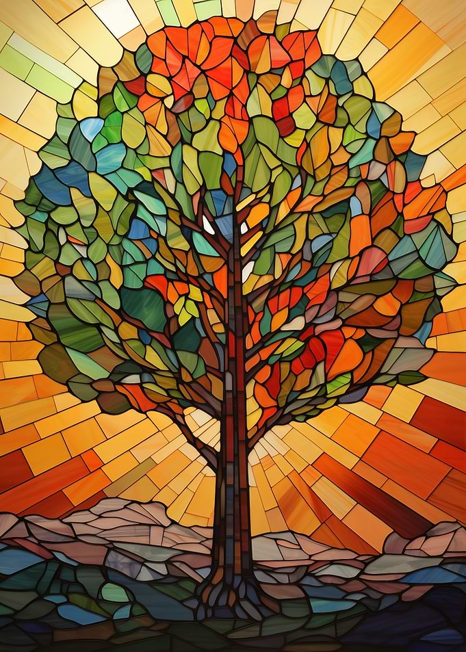 Stained Glass Tree Of Life