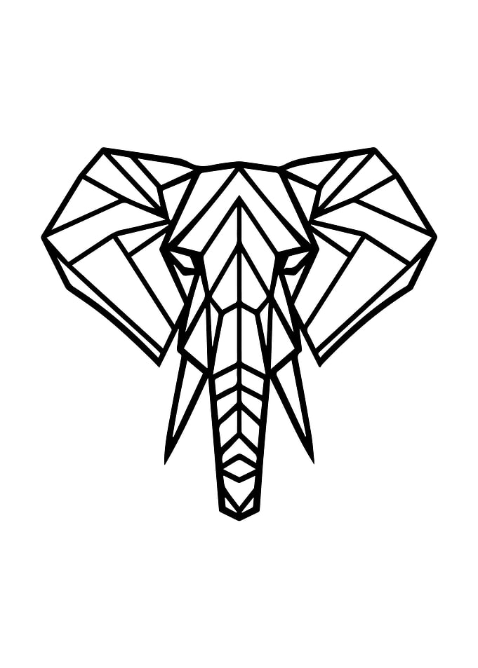 Elephant Geometric Style