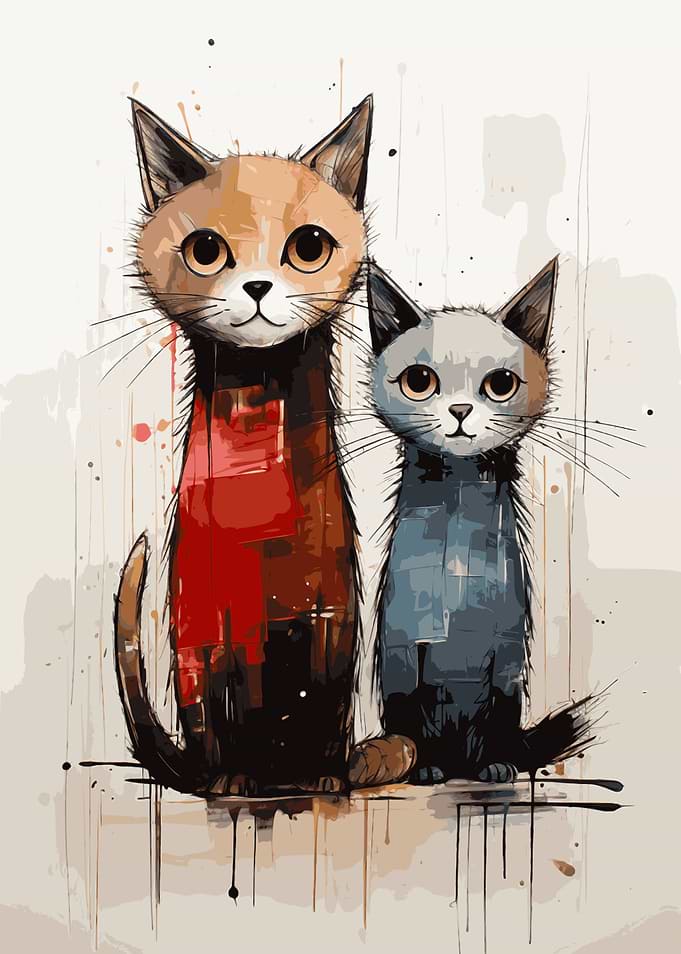 Romantic Wire Felines