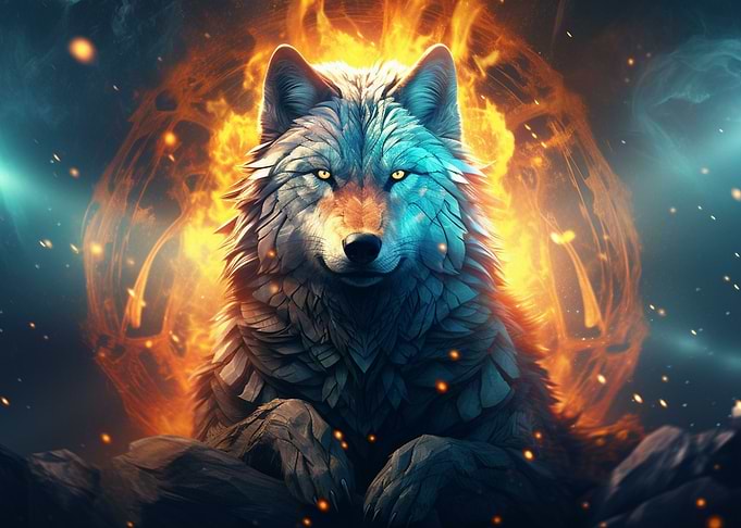 Portrait of a wolf