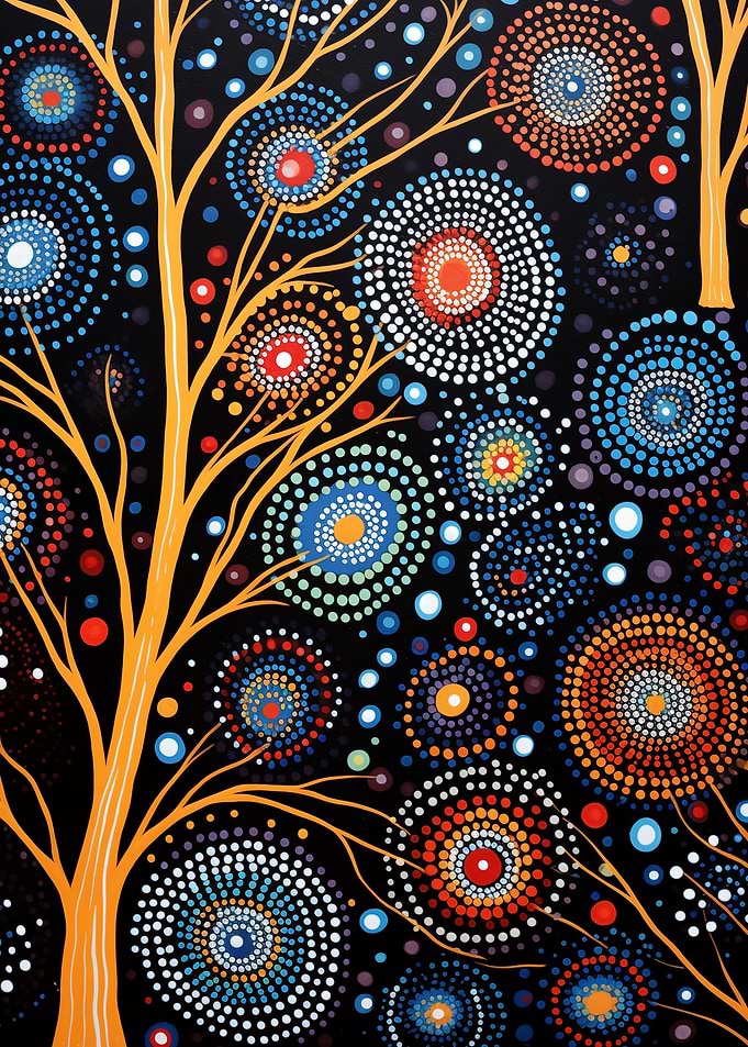 Abstract Dot Painting