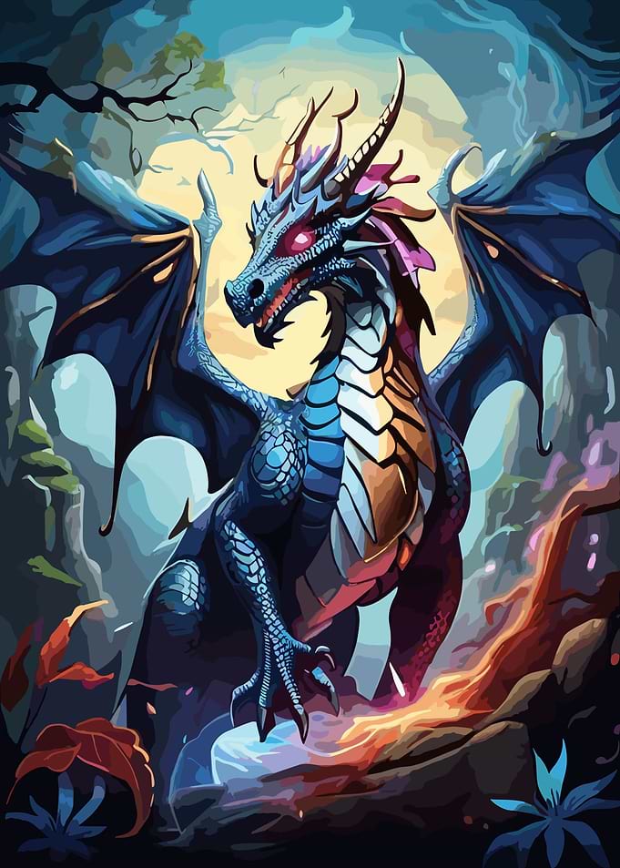 the blue Dragon