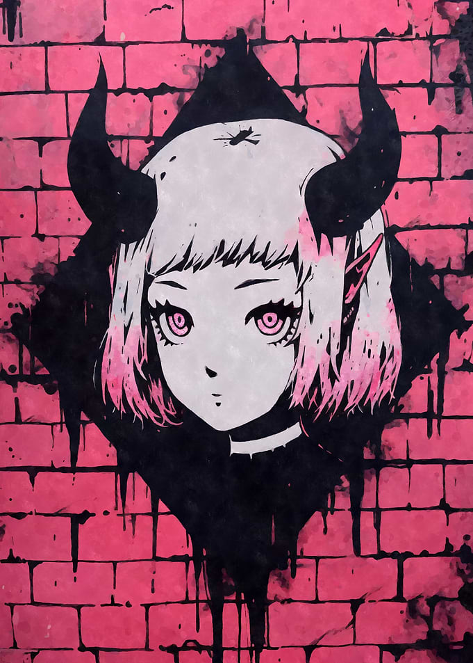 Devil Goth Anime Girl