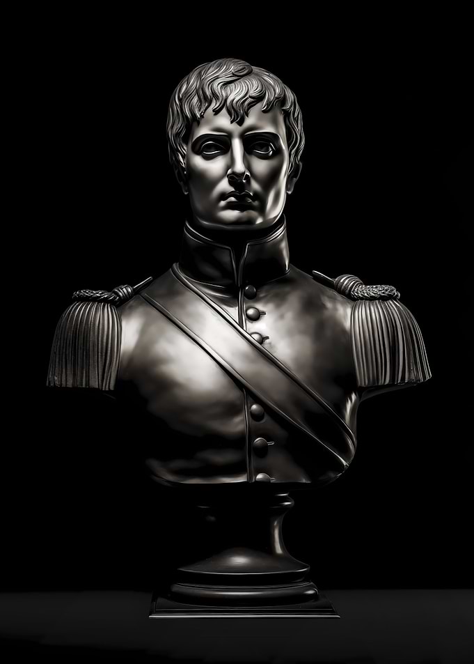 Napoleon Silver Sculpture