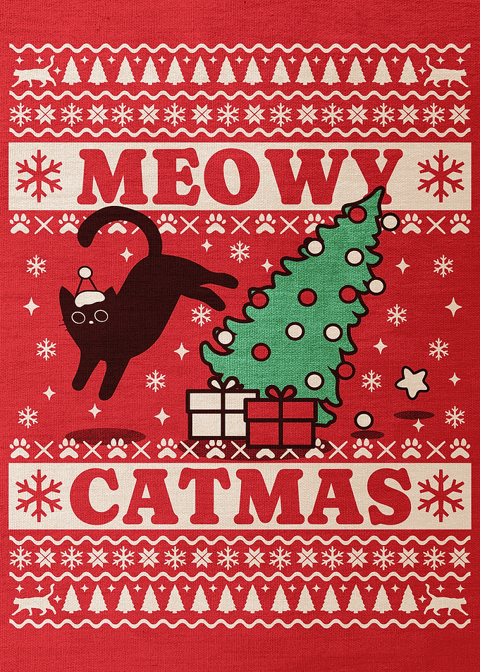 MEOWY CATSMAS RED
