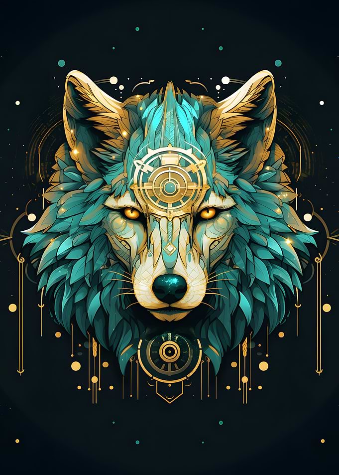 Native blue wolf