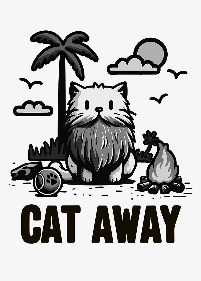 Cat Away Summer Alone